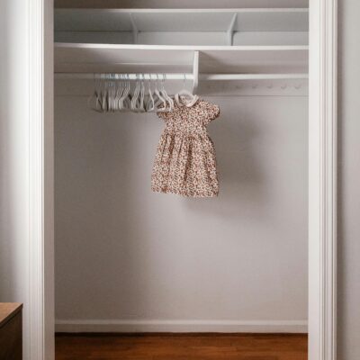 Floral Dress Hanging in the Cabinet