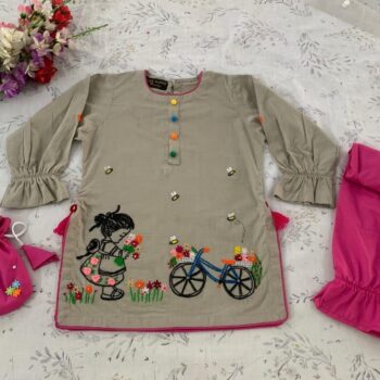 Three Piece Embroidery Dress