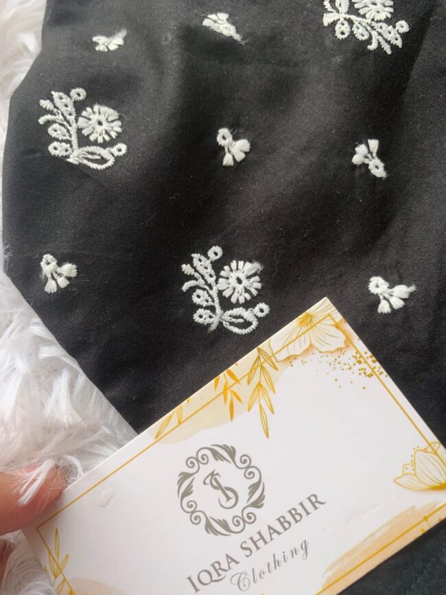 Black Embroidery Dress - Image 2