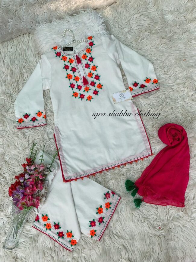White Embroidery Dress