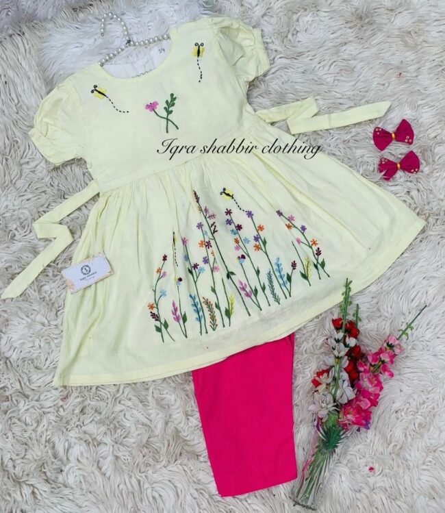 Off White Umbrella Frock