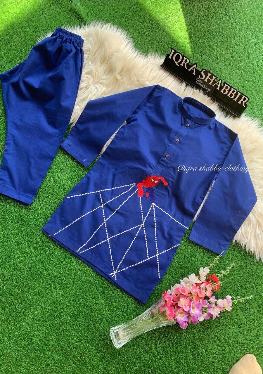 Spiderman Embroidery Dress