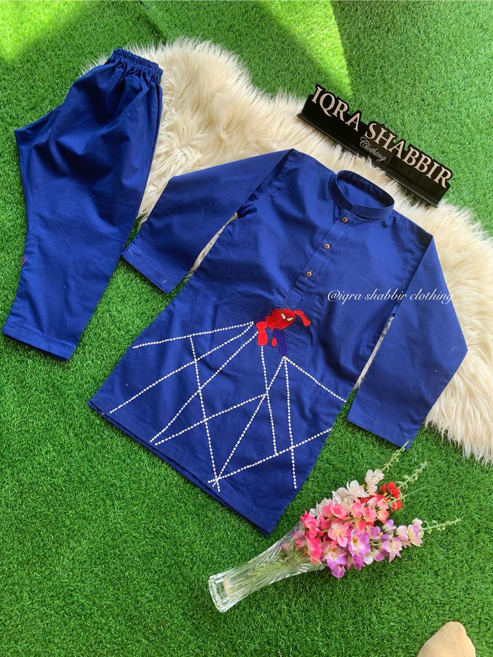 Spiderman Embroidery Dress