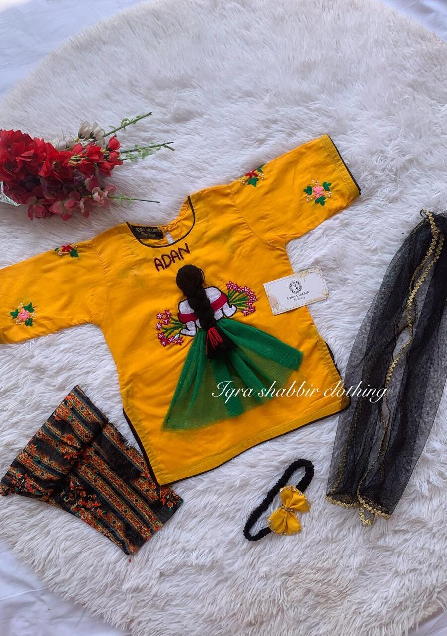 Bright Yellow Doll Dress